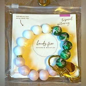 Tropical Getaway Hands-Free Keychain Wristlet NWT